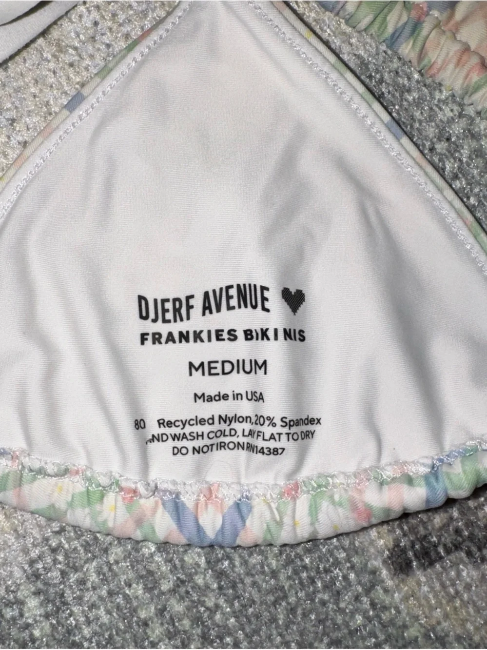 Frankie's Bikinis Pastel Plaid Triangle Bikini Bottom